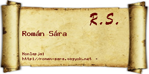 Román Sára névjegykártya
